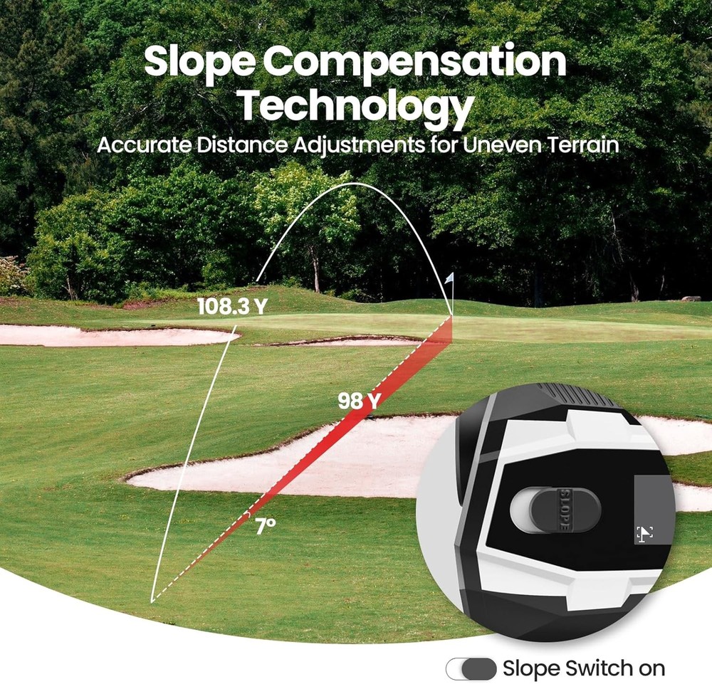 Golf Rangefinder with Slope 800 Yards Laser Range Finder External Side Display