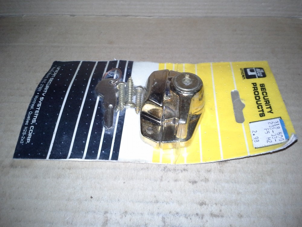 ilco Unican Security Products Brass Security Window Lock. NOS