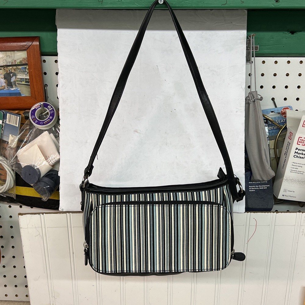 Longaberger Striped Purse 11” x 5 ½”