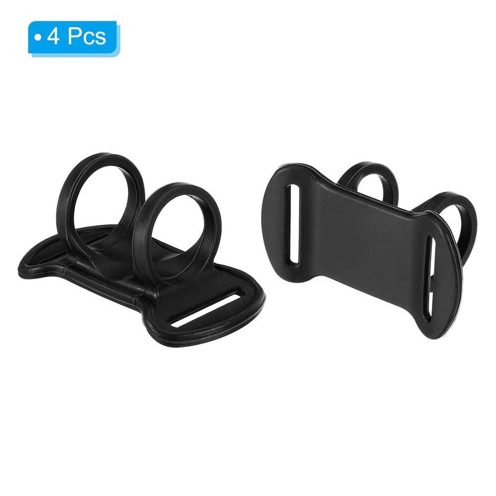 4Pcs Black Headlamp Flashlight Holder Silicone for DIY