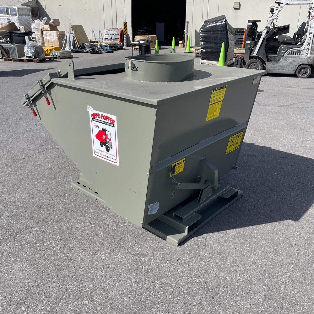 FAB CORP Hippo Hopper Self Dumping Gray HH32-DUSTDR