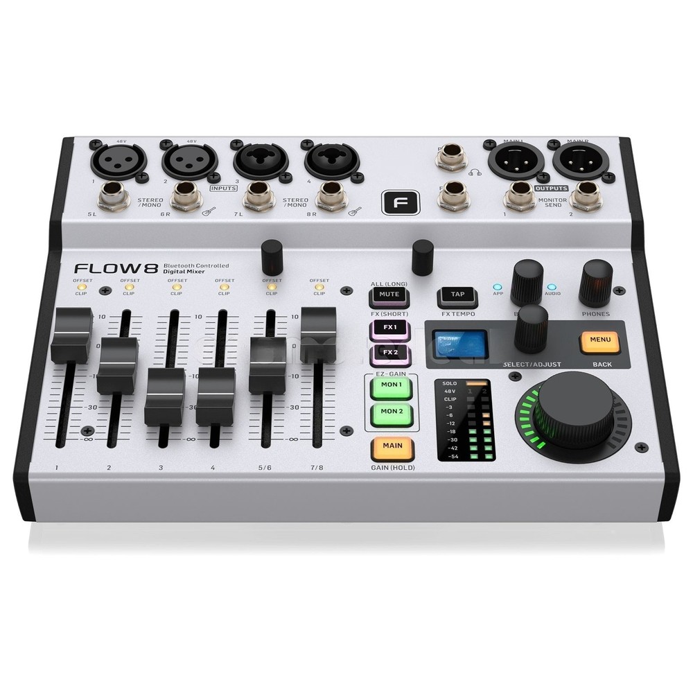 FLOW 8 Digital Mixer 8-Input Audio Processor 2 FX 2 Monitor BT App Control
