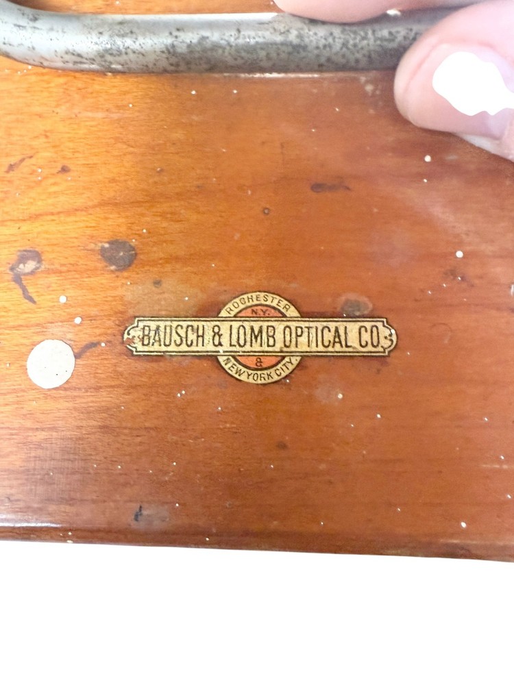 Antique Bausch and Lomb Brass Microscope with Case