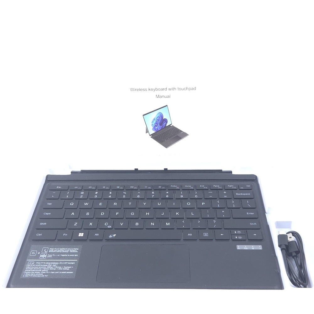 Inateck Surface Pro 7/7+/6/5/4 Keyboard, Bluetooth, 7-Color Backlight, Touchpad