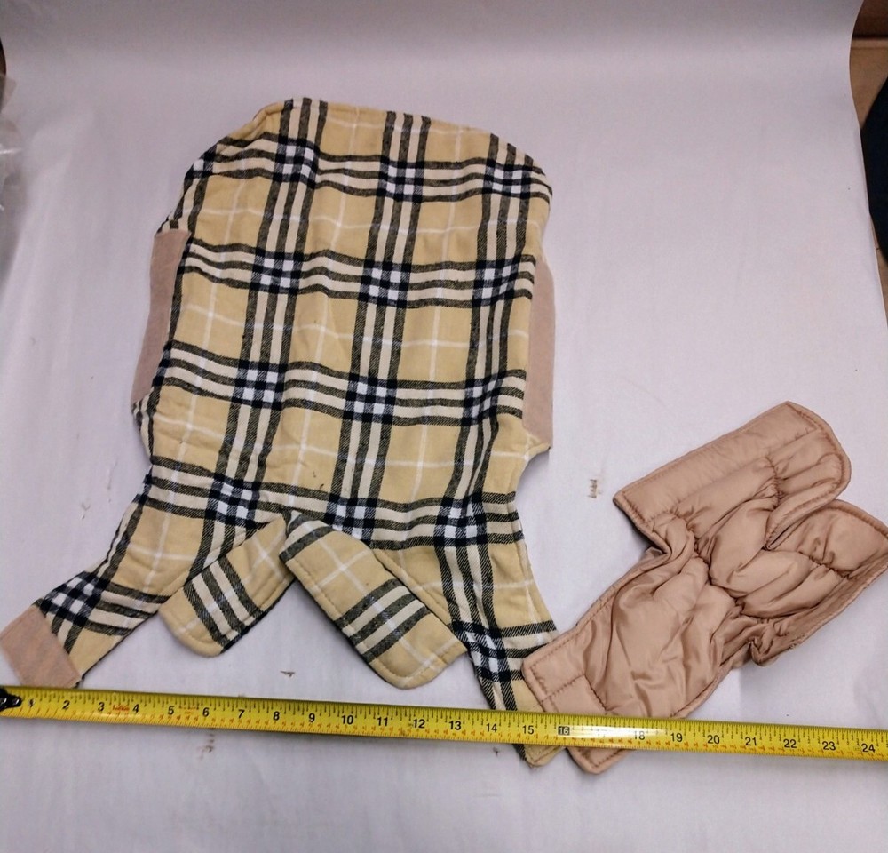 unbranded - Reversible Two Sided Plaid Dog Coat - Size Unknown Use Ruler - Used