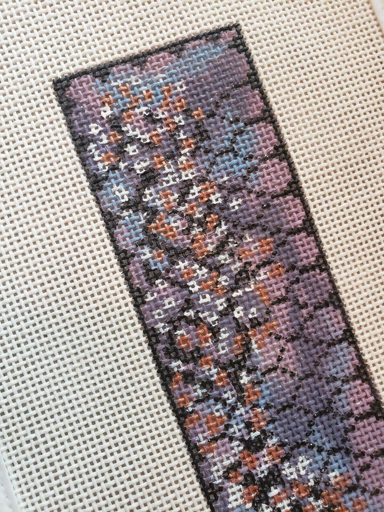 Handpainted Needlepoint Canvas 13 ct Abstract Strap or Bookmark TS Designs
