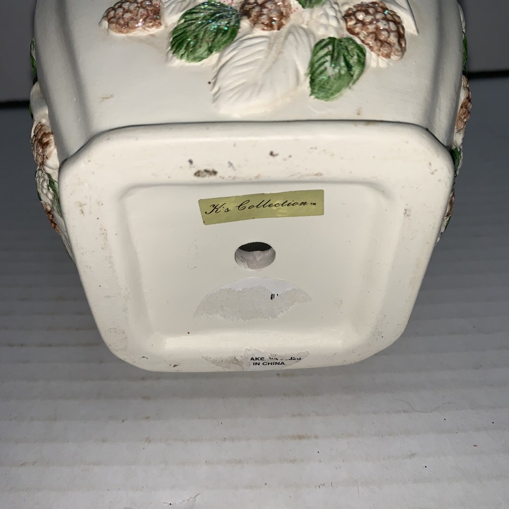 Art Pottery Cornucopia Vase Planter White 5” Vintage