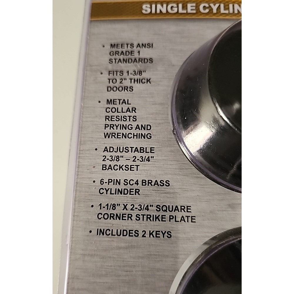 Universal Hardware Industrial Single Cylinder Deadbolt