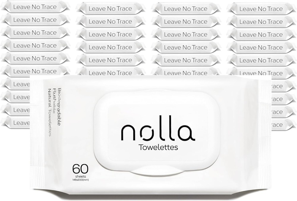 Flushable Wipes Bulk Pa -  Plant-Based and Biodegradable -