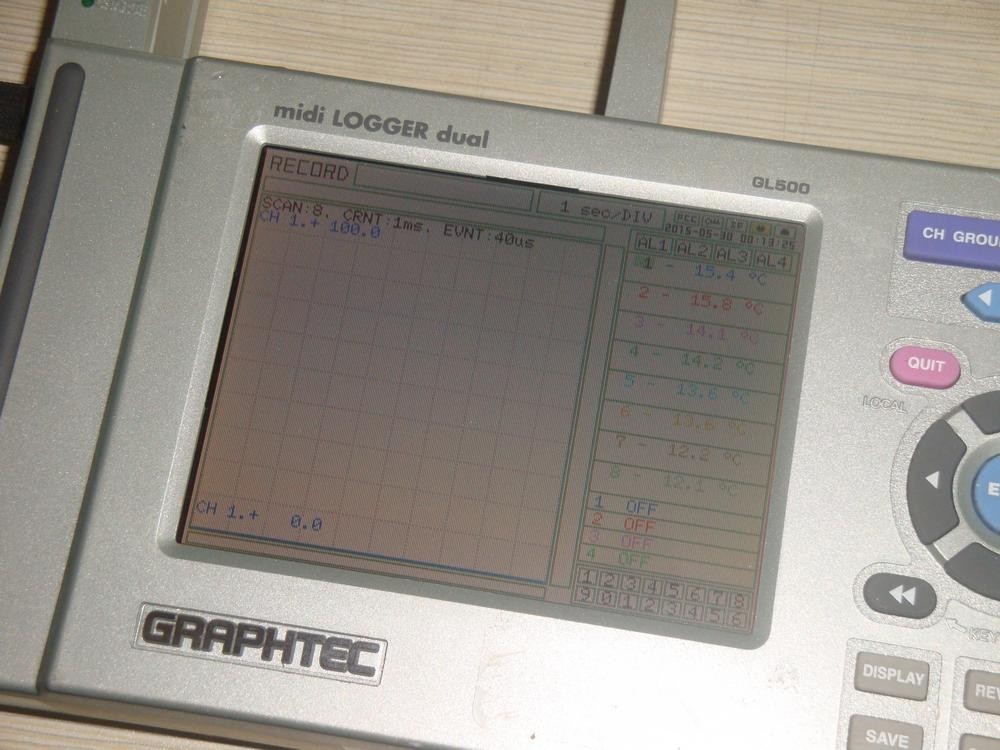 Graphtec Data Logger GL500A midi LOGGER dual W/O Input Amplifier Module
