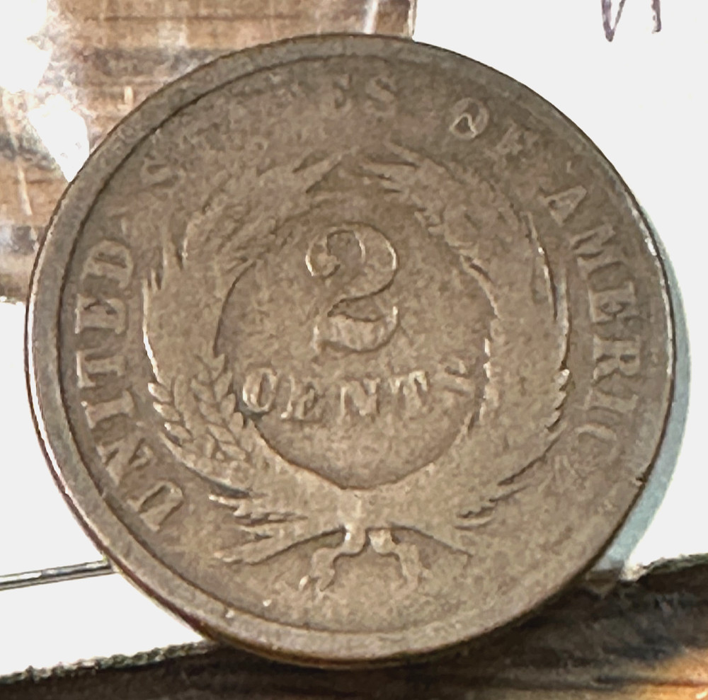 1864 Two Cent Piece Nice Original Good CHRC