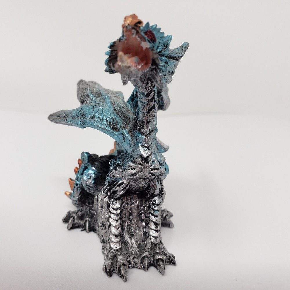 Dragon Mythical Magical Dragon Blue Sparkle Decor