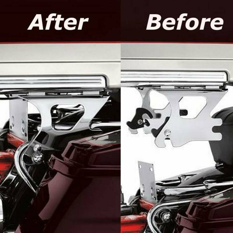 Quick Release Two-up Tour Pack Rack Mount + Docking Kit For Harley Touring 97-08