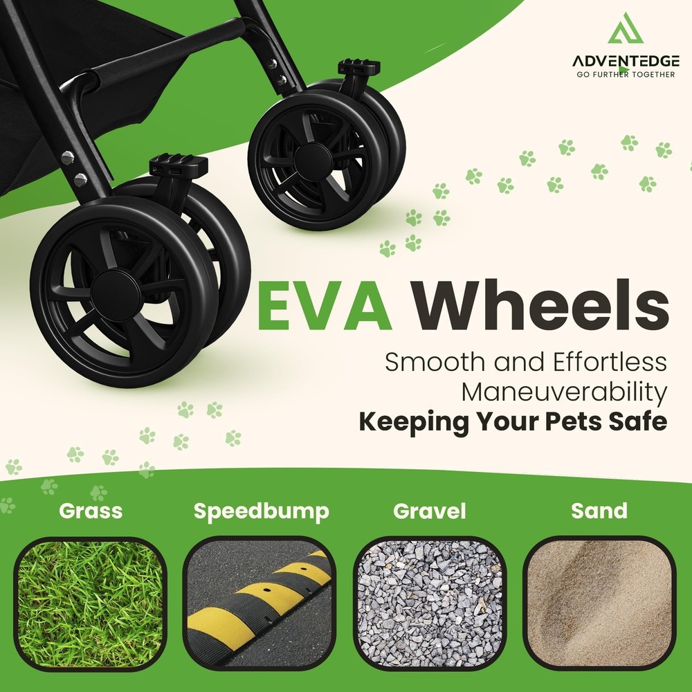 Pet Stroller 3 in 1 Foldable Dog Stroller, Cat Strollers, Foldable pet Stroll...