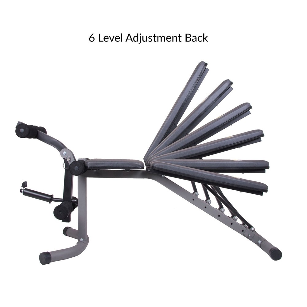 Weight Bench with Leg Extension Attachment, 2-Piece Combo Adjustable Bench Pr...