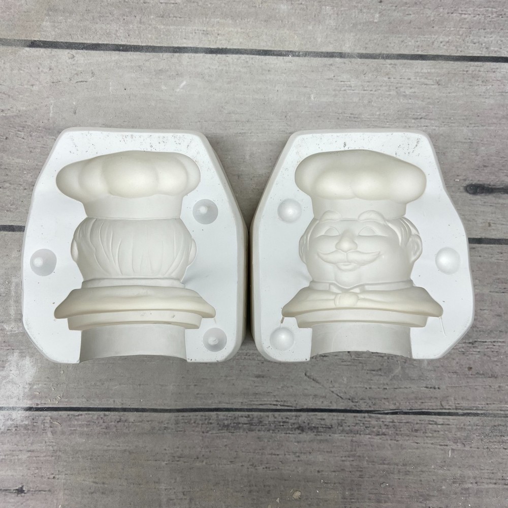 2004 Cardinal Designs Ceramic Casting Mold Chef Kitchen Jar #CD-802