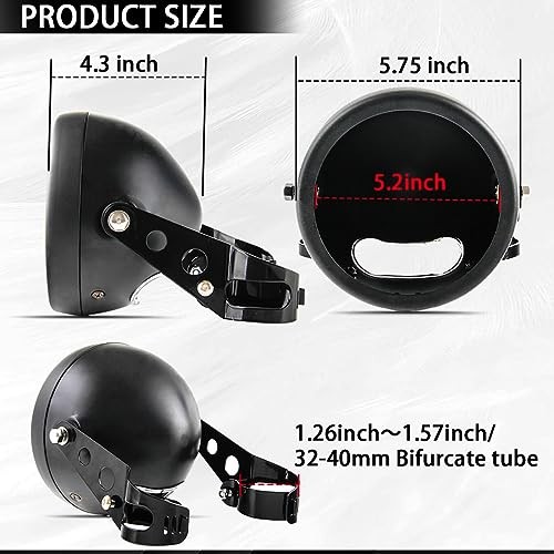 5 3/4" 5.75 Inch Motorcycle Headlight Housing Bucket - headlight housing