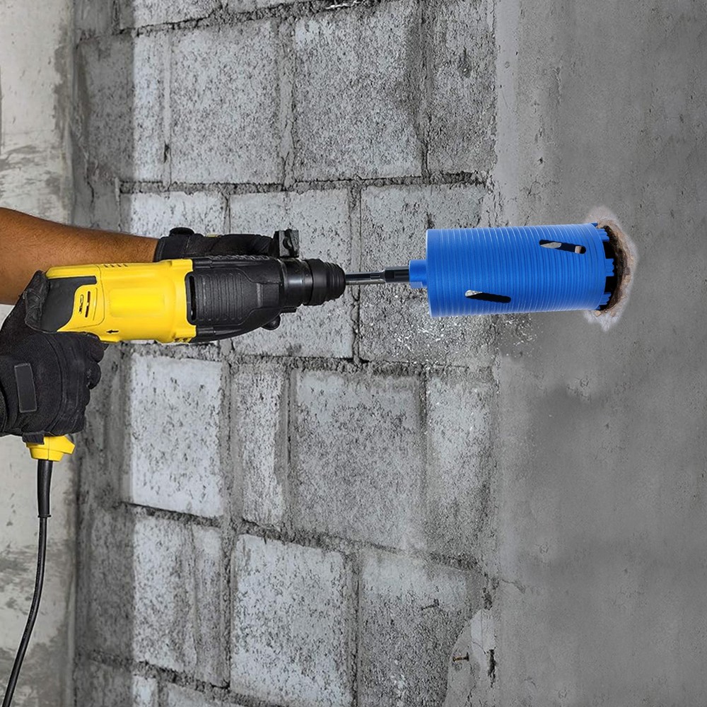 5/8" Thread Drill Bit, Core Drill Bit + 3 Adapters (Drilling Depth:7.87-8.07in)