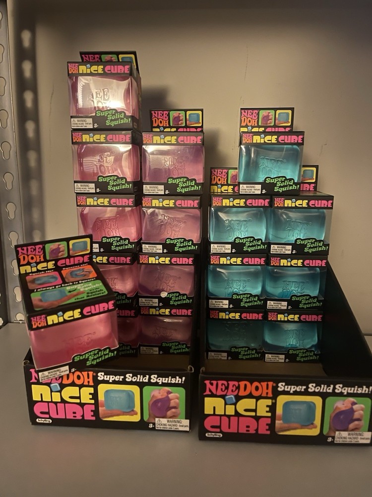 brand new needoh nice cube super solid squish purple