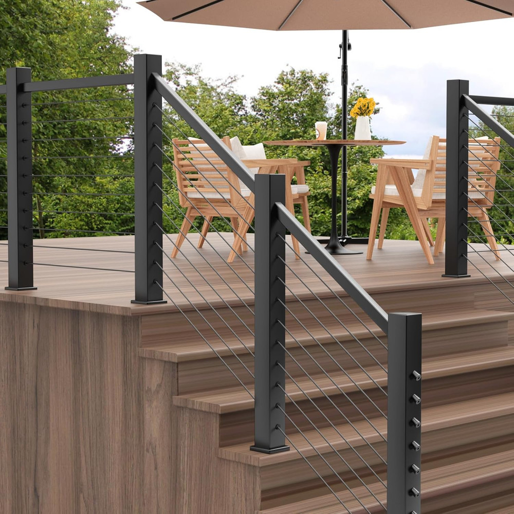 30 Pack Black Invisible Cable Railing Kits for Wood/Metal Posts