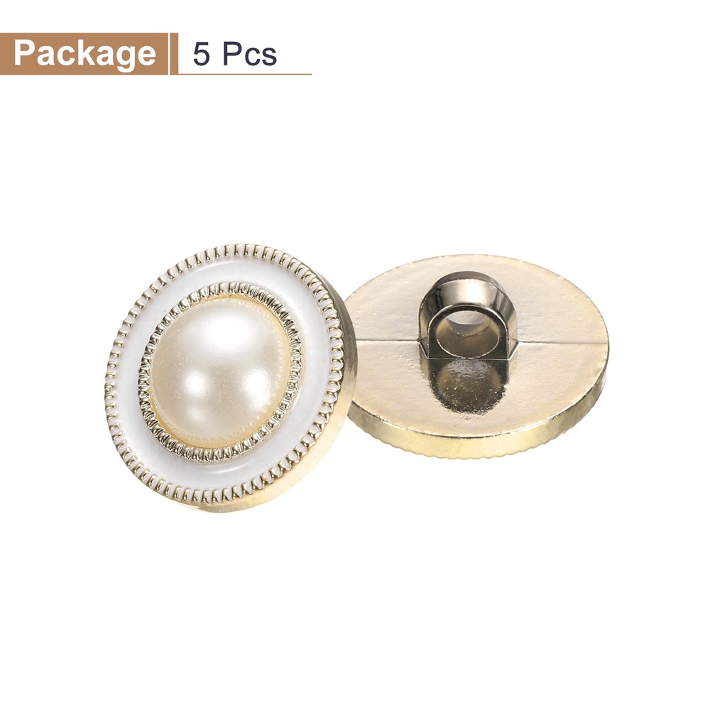 5pcs Gold Pearl Button 18mm 0.47" Thick Sewing Button Style D