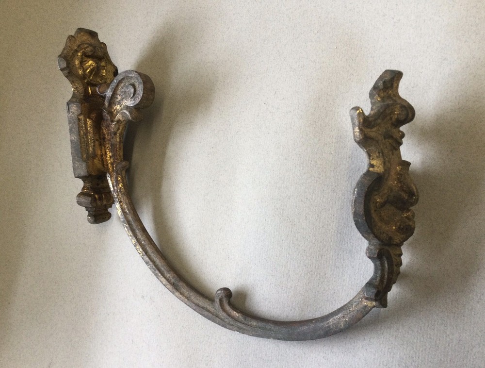 Brass Antique Curtain Holdback Salvaged