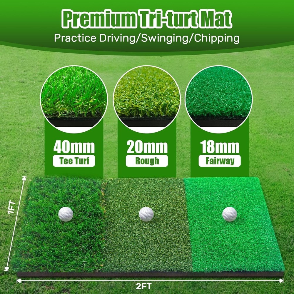 Compact Golf Net with Practice Mat (10x7FT) - Simplify Your Backyard Practice