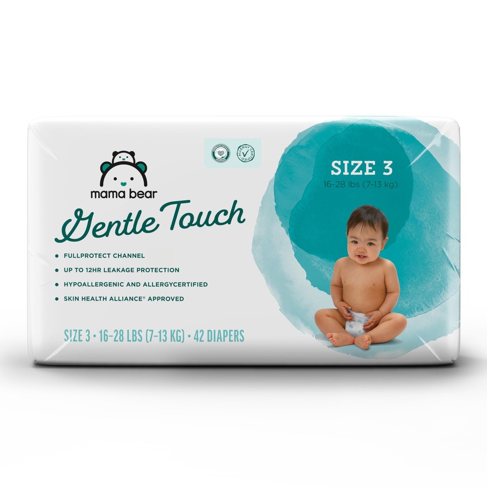 Amazon Brand - Gentle Touch Diapers, Size 3, 42 Count