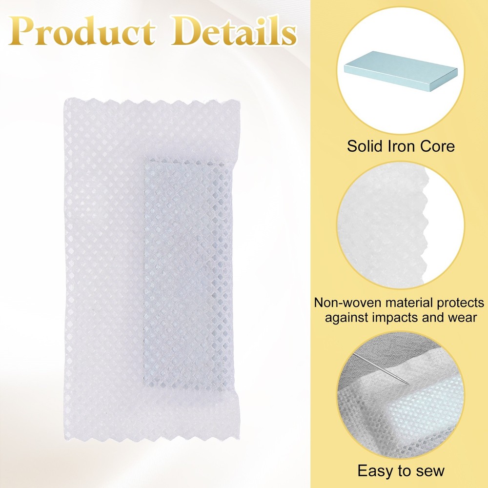 32Pcs Covered Drapery Weights, 17g Iron Curtain Bottom Weights, White