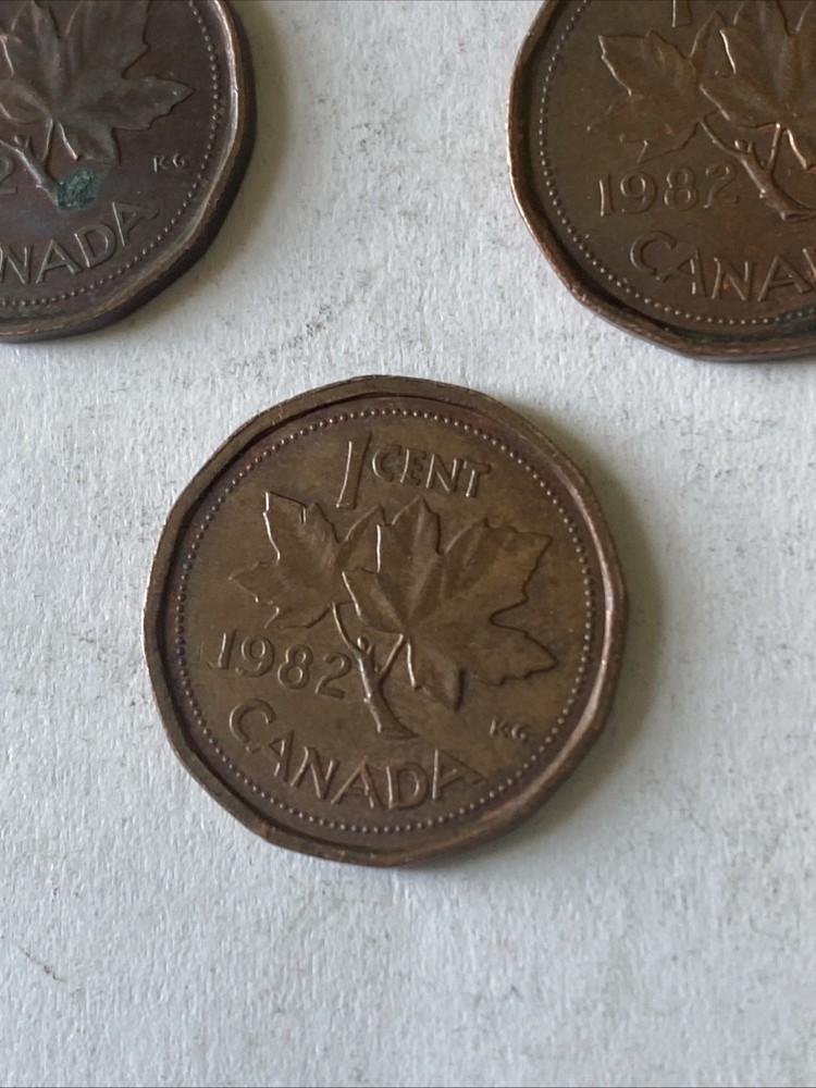 1982 Canada Coins-25 and 1 Cents-Circulated