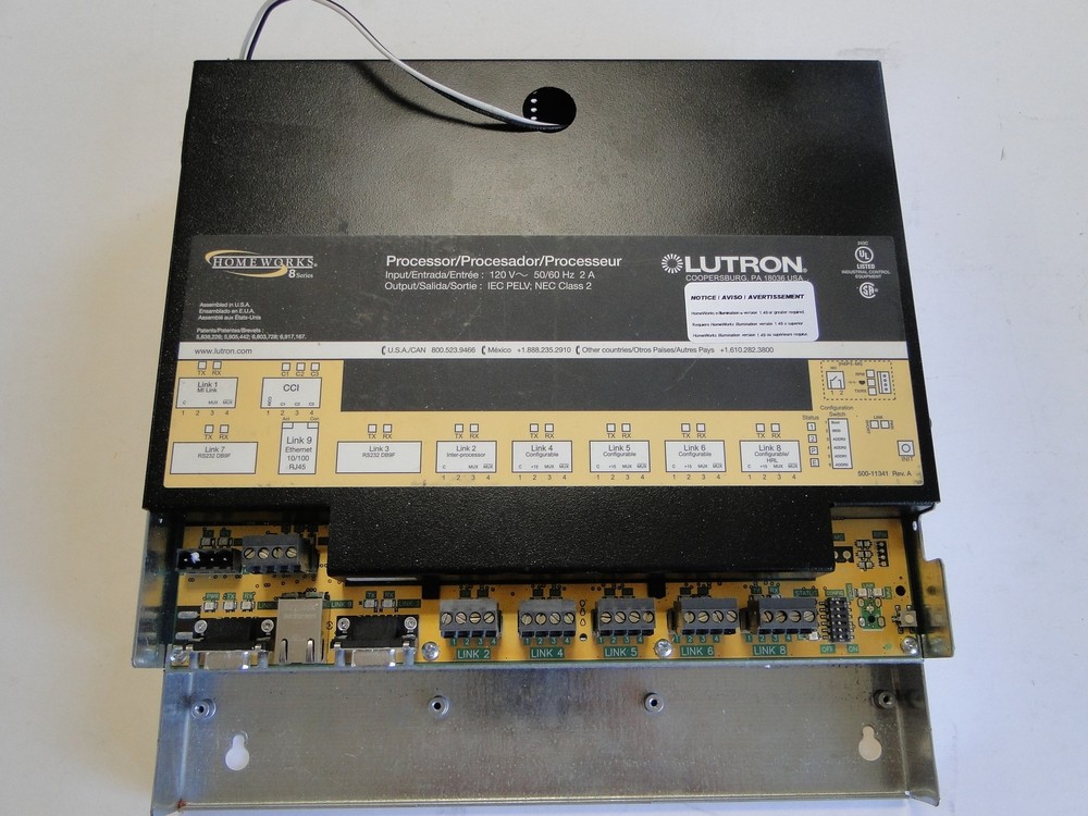 LUTRON H8P5-120 Homeworks Processor - New Battery.
