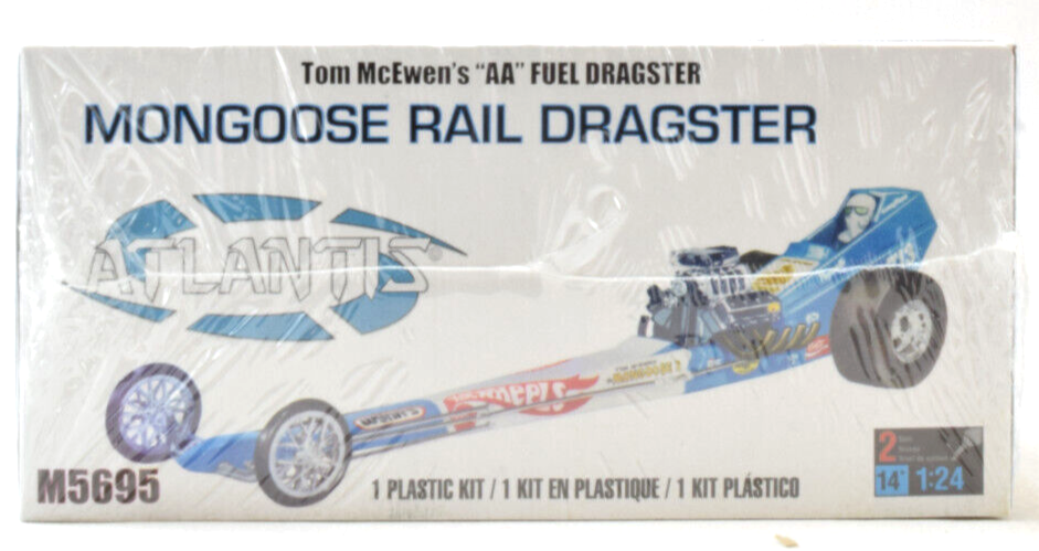Atlantis Tom McEwen's "Mongoose" Front Engine Rail Dragster 1:24 Model Kit M5695