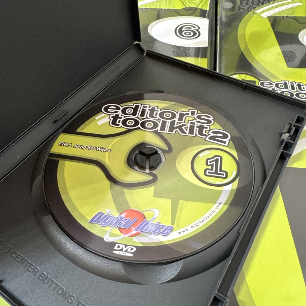 Digital Juice Editors Toolkits 2 DVD Discs Complete # 1 To #10 Editing Software