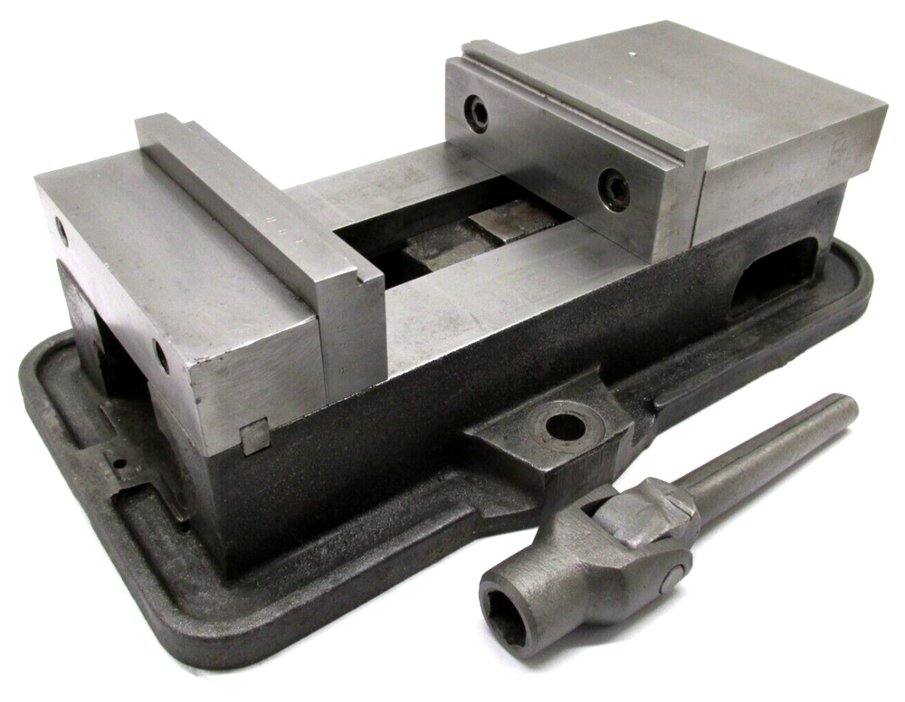 KURT ANGLOCK 6" MILLING MACHINE VISE w/ JAWS & HANDLE - #D60
