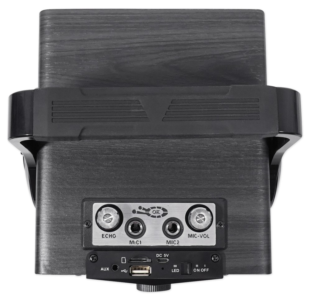 Technical Pro WASP420 Bluetooth Karaoke Machine System w/LED's+Mic+Tablet Stand