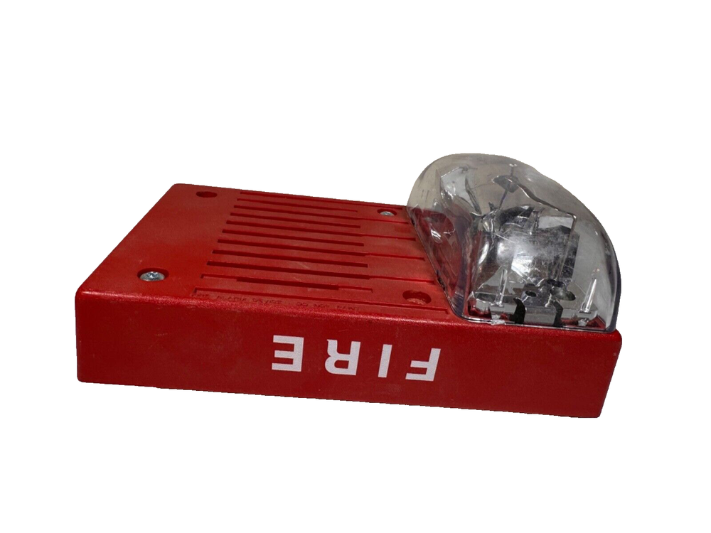 Simplex 4906-9128 Fire Alarm Horn Strobe Ceiling Red (SmartSync)