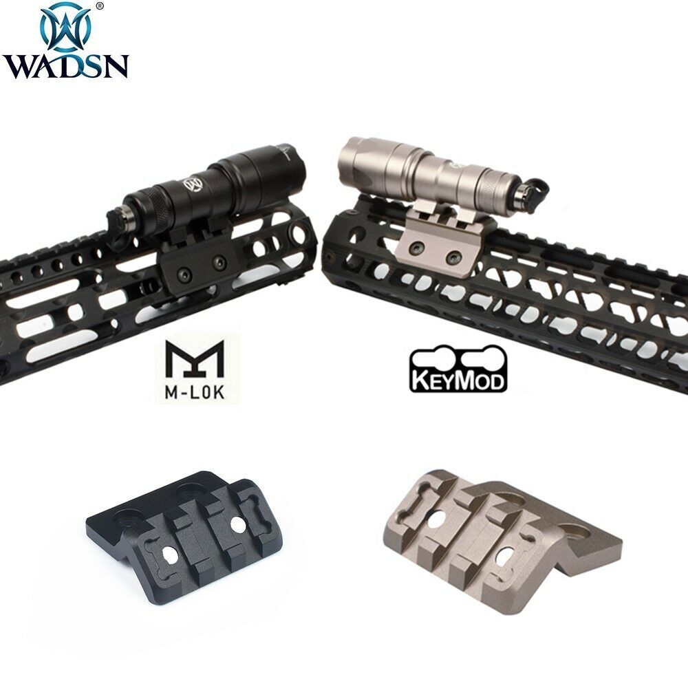 Tactical Flashlight MLOK Offset Mount Adapter Base For M300 M600 Scout Lights