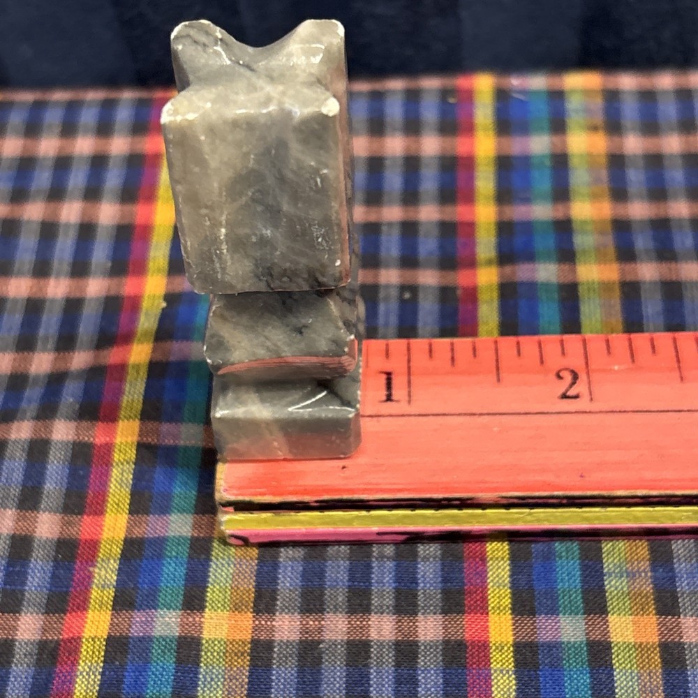Vintage Rook Black Marble Onyx Agate Aztec Chess Piece Replacement C7