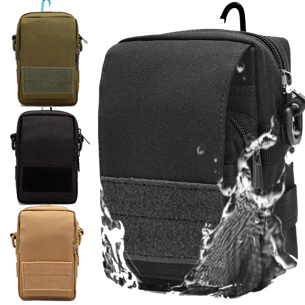 Tactical Molle EDC Pouch Cellphone Utility Tool Bag w/Adjustable Shoulder Strap