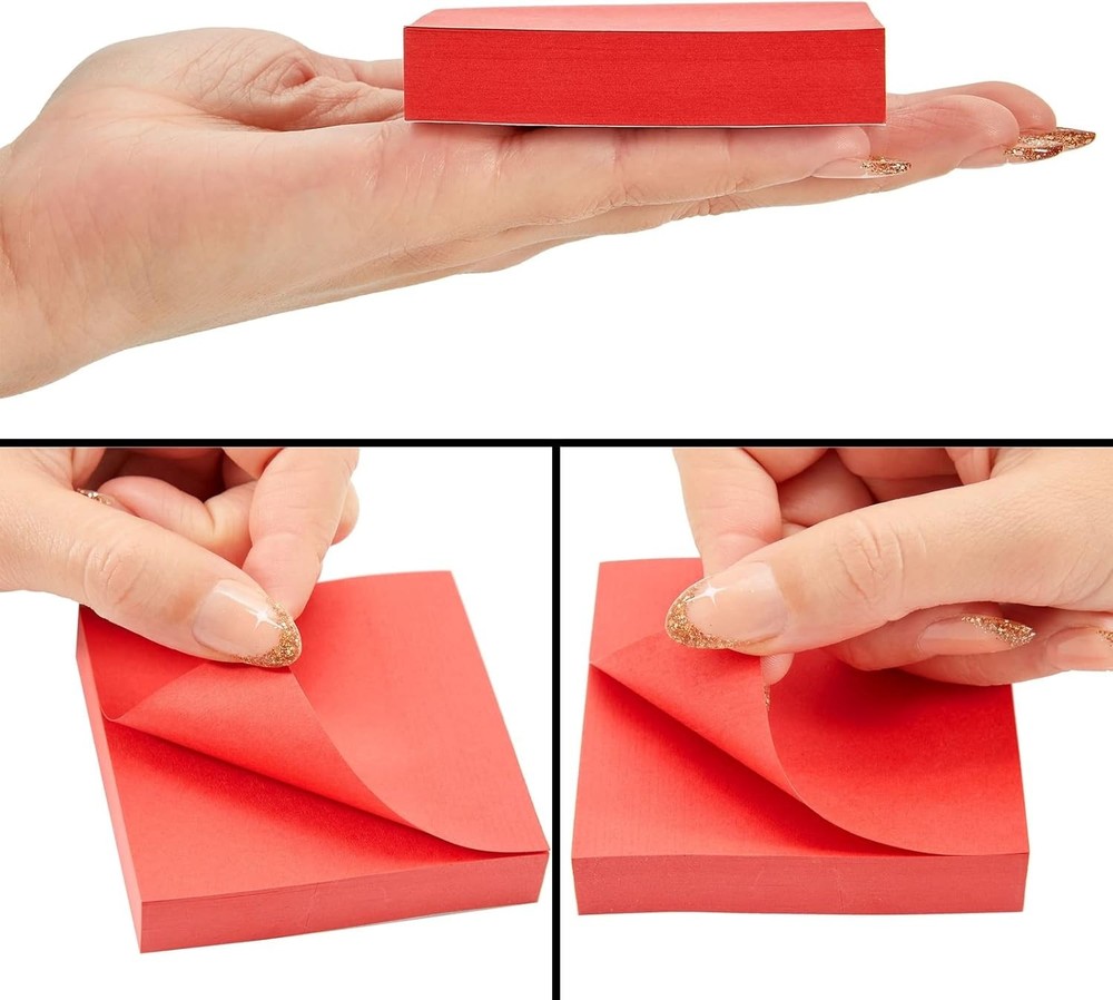 Stiy Notes - Bulk Red Stiy Notes - Self-Sti Pads for Home