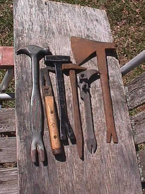 RUSTY Multi Tool Axe Hatchet Nail Puller Pry Bar Claw Hammer BROKEN DAMAGED LOT