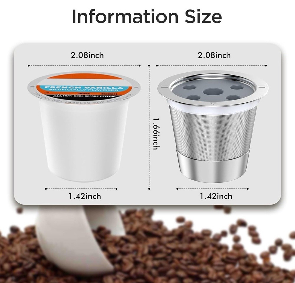 2 Stainless Steel Keurig K-Cup