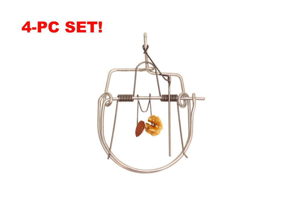 Rat-Mouse-Rodent Trap, Large Snap Trap 4-PC STEEL Set
