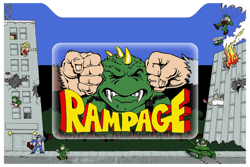 Arcade1up Rampage  Lit Riser Front Replacement FREE SHIPPING