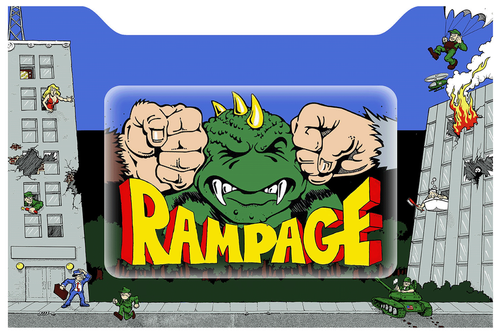 Arcade1up Rampage Lit Riser Front Replacement FREE SHIPPING