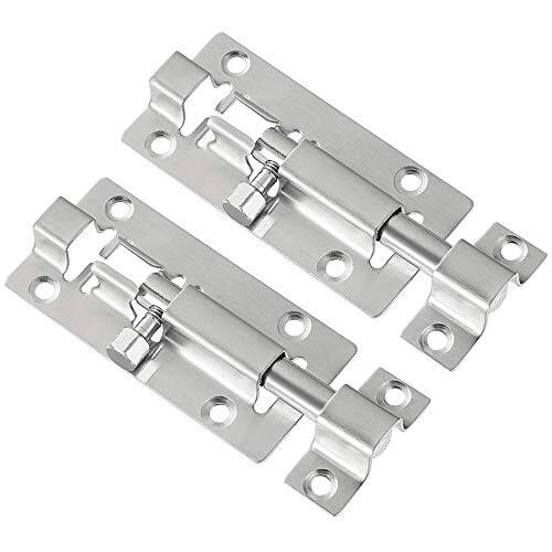2 Pack Barrel Bolt Latch, Slide Bolt Latch 3 Inches Slide Latch Lock,
