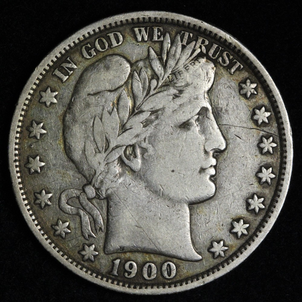 1900 Barber Silver Half Dollar XF E290 ZPM