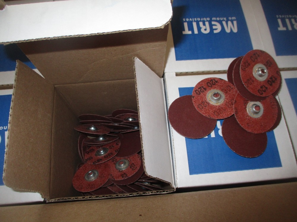 BULK CASE 1000 MERIT Quick-Change Sanding Disc 2" Aluminum Oxide, P120 Grit