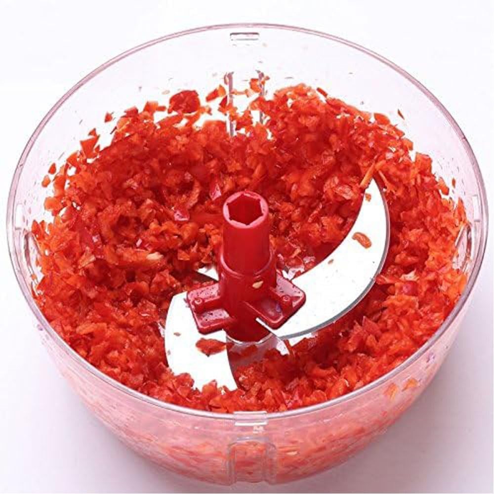 Multi-Functional Manual Food Processor,8 Cup Hand-powered Crank Chopper,Mincer B