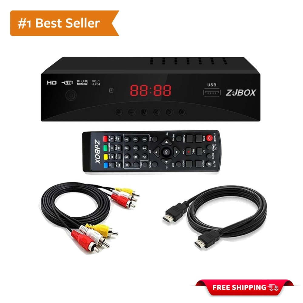 High-Definition Digital TV Converter Box with Timer & USB Recording Function
